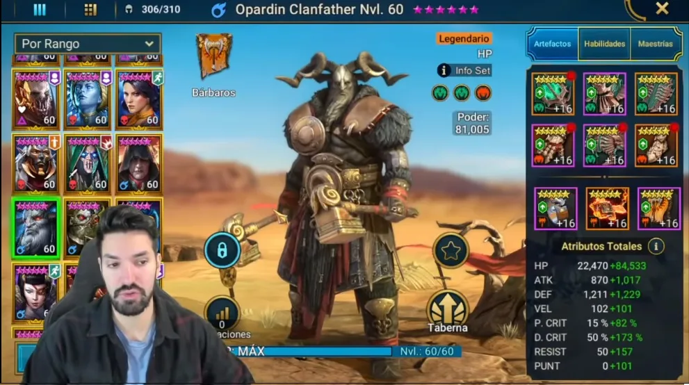 Equipo de Opardin Clanfather