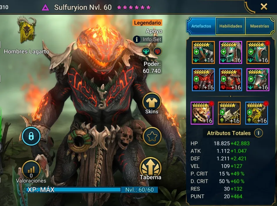 Equipo de Sulfuryion