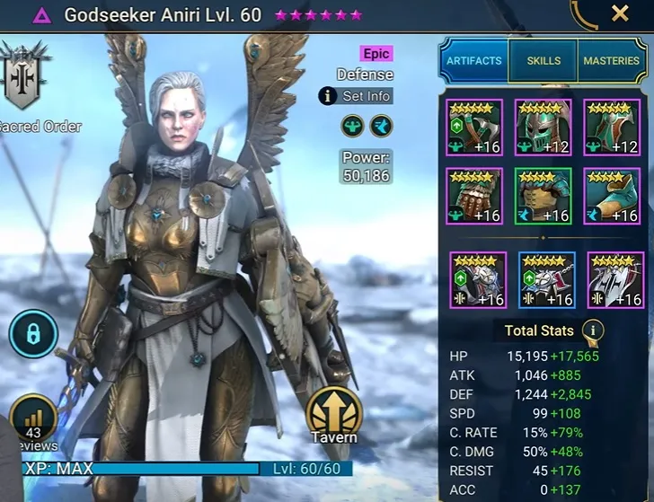 Equipo Godseeker Aniri
